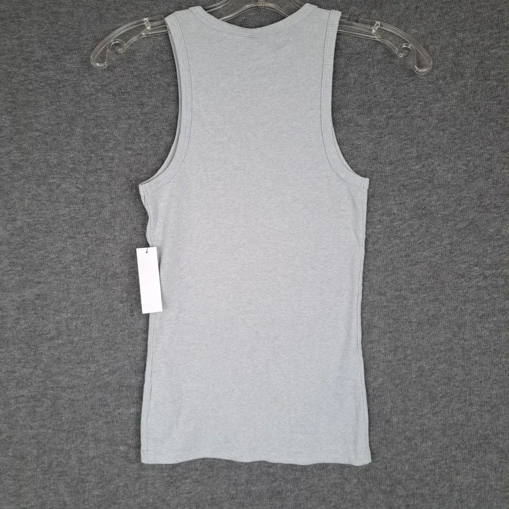 No Boundaries Ribbed High Neck Tank Top Gray Youth XS 0-2 NWT